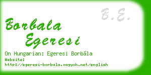 borbala egeresi business card